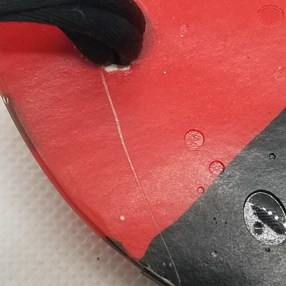 VINTAGE ARTISTIC STATEMENT BLACK & RED PENDANT & SILK CORD NECKLACE - Picture 6 of 6